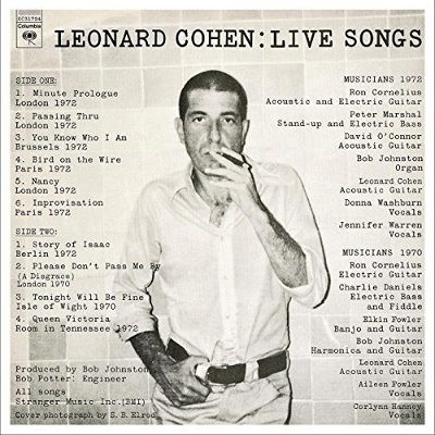 Leonard Cohen - Live Songs (Edice 2017) - Vinyl 
