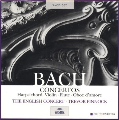 Johann Sebastian Bach / English Concert, Trevor Pinnock - Concertos: Harpsichord / Violin / Flute / Oboe D'amore (2000) /5CD