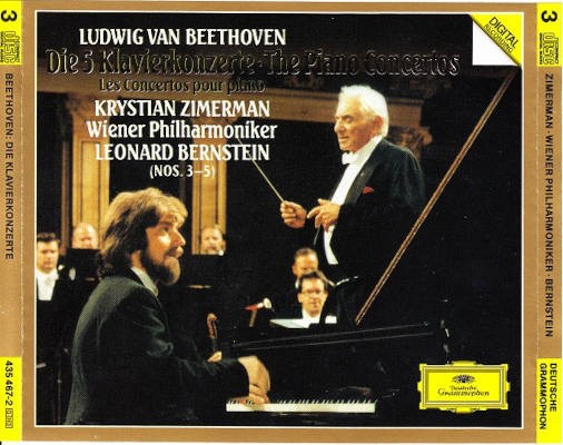 Ludwig Van Beethoven/Krystian Zimerman, Vídenští Filharmonici, Leonard Bernstein - Die 5 Klavierkonzerte = Piano Concertos = Les Concertos Pour Piano (1992) /3CD