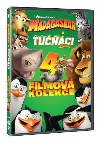 Film/Animovaný - Madagaskar 1.-3. + Tučňáci z Madagaskaru kolekce (4DVD)