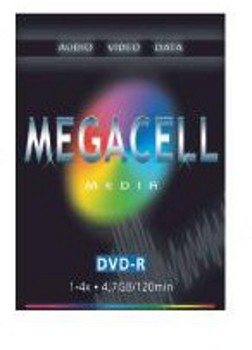 Prázdný nosič - Megacell DVD-R 1-4X 4,7 GB 