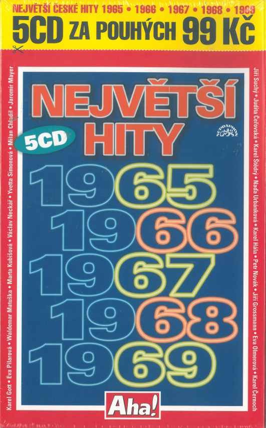 Various Artists - Největší české hity  1965-1969 (Papírová pošetka)